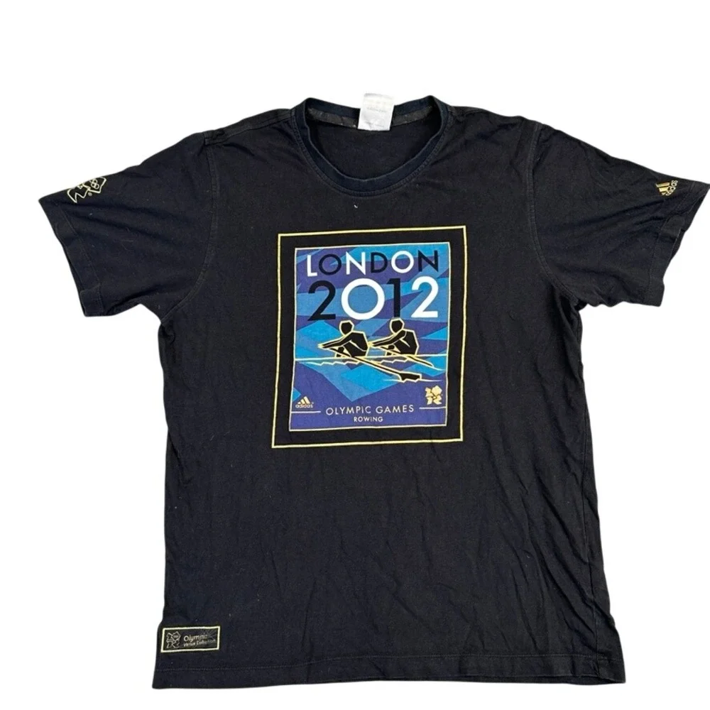 Adidas London 2012 Olympic Games Rowing T-Shirt Mens Medium Black Venue